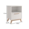 Mesa de Canto 1 Gaveta Hommy Branco/Pinus Claro - Brv
