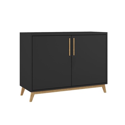 Balcão Buffet 2 Portas Hommy Preto/Pinus Claro - Brv