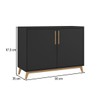 Balcão Buffet 2 Portas Hommy Preto/Pinus Claro - Brv