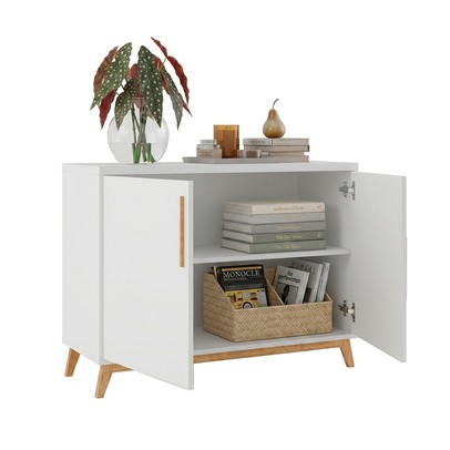 Balcão Buffet 2 Portas Hommy Branco/Pinus Claro - Brv