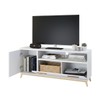 Rack para TV Até 50 Polegadas 2 Portas Hommy Branco/Pinus Claro - Brv