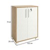 Armário para Escritório 2 Portas com Chave Bmu 129 Lamina Mel/Branco - Brv