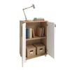 Armário para Escritório 2 Portas com Chave Bmu 129 Lamina Mel/Branco - Brv