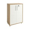 Armário para Escritório 2 Portas com Chave Bmu 129 Lamina Mel/Branco - Brv