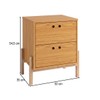 Mesa de Cabeceira 2 Gavetas com Pés Bcr 11 Lamina Mel/Pinus Claro - Brv Móveis
