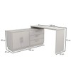 Penteadeira com Cômoda Mônaco 2 Portas 3 Gavetas Branco - Panorama Móveis