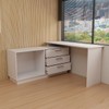 Penteadeira com Cômoda Mônaco 2 Portas 3 Gavetas Branco - Panorama Móveis