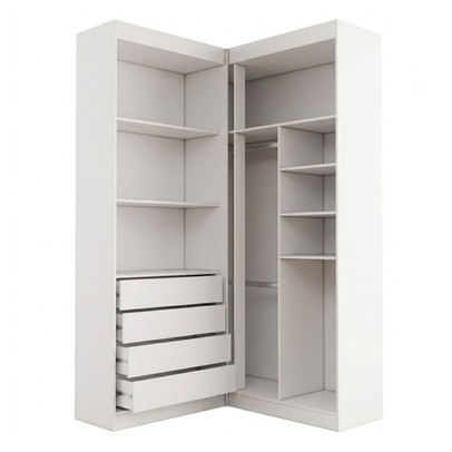 Guarda-Roupa Casal Modulado Viena 4 Portas 4 Gavetas Branco - Panorama Móveis