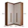 Guarda-Roupa Casal Modulado Viena 4 Portas 4 Gavetas Branco/Freijó - Panorama Móveis