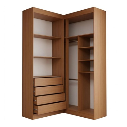 Guarda-Roupa Casal Modulado Viena 4 Portas 4 Gavetas Branco/Freijó - Panorama Móveis