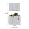 Cozinha Compacta Bariloche 6 Portas 2 Gavetas com Tampo 100% Mdf Branco - Indékes