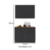 Cozinha Compacta Bariloche 6 Portas 2 Gavetas com Tampo 100% Mdf Chumbo - Indékes