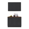 Cozinha Compacta Bariloche 6 Portas 2 Gavetas com Tampo 100% Mdf Chumbo - Indékes