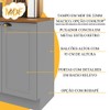 Cozinha Compacta Bariloche 6 Portas 2 Gavetas com Tampo 100% Mdf Titânio Fosco - Indékes