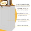 Cozinha Compacta Bariloche 6 Portas 2 Gavetas com Vidro e Tampo 100% Mdf Branco - Indékes