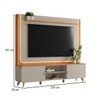 Estante para TV Até 75 Polegadas Milano 2 Portas com Led Canela/Gris Fosco - Linea Brasil