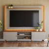 Estante para TV Até 75 Polegadas Milano 2 Portas com Led Canela/Gris Fosco - Linea Brasil