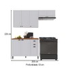 Cozinha Compacta Bariloche 8 Portas 2 Gavetas com Tampo e Pés 100% Mdf Branco - Indékes