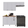 Cozinha Compacta Bariloche 8 Portas 2 Gavetas com Tampo e Pés 100% Mdf Branco - Indékes