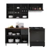 Cozinha Compacta Bariloche 8 Portas 2 Gavetas com Tampo e Pés 100% Mdf Chumbo - Indékes