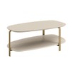 Mesa de Centro Olimpo 2 Prateleiras Off White - Linea Brasil