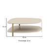 Mesa de Centro Olimpo 2 Prateleiras Off White - Linea Brasil