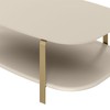 Mesa de Centro Olimpo 2 Prateleiras Off White - Linea Brasil