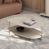 Mesa de Centro Olimpo 2 Prateleiras Off White - Linea Brasil