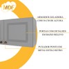 Cozinha Compacta Bariloche 8 Portas 2 Gavetas com Vidro e Tampo 100% Mdf 6225 Titânio Fosco - Indékes