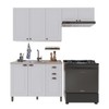 Cozinha Compacta Bariloche 8 Portas 2 Gavetas 100% Mdf 6225 Branco - Indékes