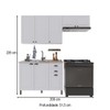 Cozinha Compacta Bariloche 8 Portas 2 Gavetas 100% Mdf 6225 Branco - Indékes