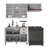 Cozinha Compacta Bariloche 8 Portas 2 Gavetas 100% Mdf 6225 Branco - Indékes