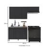 Cozinha Compacta Bariloche 8 Portas 2 Gavetas 100% Mdf 6225 Chumbo - Indékes