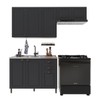 Cozinha Compacta Bariloche 8 Portas 2 Gavetas 100% Mdf 6225 Chumbo - Indékes