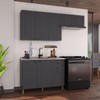 Cozinha Compacta Bariloche 8 Portas 2 Gavetas 100% Mdf 6225 Chumbo - Indékes