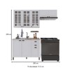 Cozinha Compacta Bariloche 8 Portas 2 Gavetas com Vidro 100% Mdf 6225 Branco - Indékes