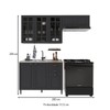 Cozinha Compacta Bariloche 8 Portas 2 Gavetas com Vidro 100% Mdf 6225 Chumbo - Indékes