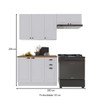 Cozinha Compacta Bariloche 8 Portas 2 Gavetas com Tampo 100% Mdf Branco - Indékes
