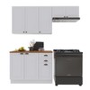 Cozinha Compacta Bariloche 8 Portas 2 Gavetas com Tampo 100% Mdf Branco - Indékes