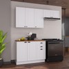 Cozinha Compacta Bariloche 8 Portas 2 Gavetas com Tampo 100% Mdf Branco - Indékes