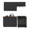 Cozinha Compacta Bariloche 8 Portas 2 Gavetas com Tampo 100% Mdf Chumbo - Indékes
