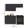 Cozinha Compacta Bariloche 8 Portas 2 Gavetas com Tampo 100% Mdf Chumbo - Indékes