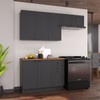 Cozinha Compacta Bariloche 8 Portas 2 Gavetas com Tampo 100% Mdf Chumbo - Indékes