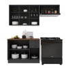 Cozinha Compacta Bariloche 8 Portas 2 Gavetas com Tampo 100% Mdf Chumbo - Indékes
