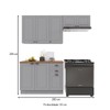 Cozinha Compacta Bariloche 8 Portas 2 Gavetas com Tampo 100% Mdf Titânio Fosco - Indékes