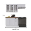 Cozinha Compacta Bariloche 8 Portas 2 Gavetas com Vidro e Tampo 100% Mdf Branco - Indékes