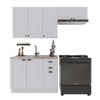 Cozinha Compacta Bariloche 8 Portas 2 Gavetas 100% Mdf Branco - Indékes