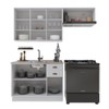 Cozinha Compacta Bariloche 8 Portas 2 Gavetas 100% Mdf Branco - Indékes
