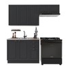 Cozinha Compacta Bariloche 8 Portas 2 Gavetas 100% Mdf Chumbo - Indékes