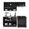 Cozinha Compacta Bariloche 8 Portas 2 Gavetas 100% Mdf Chumbo - Indékes